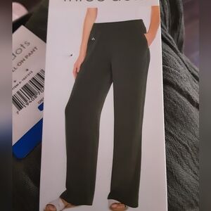 Three Dots Women's  High Waisted Wide Leg Pant